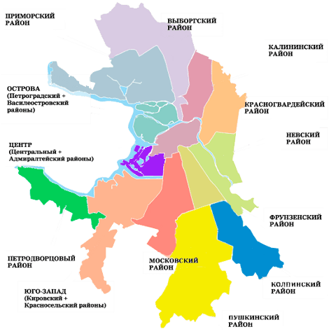 Карта районов химчистки